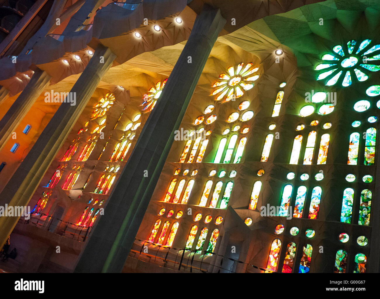Interior of the Sagrada Família Stock Photo - Alamy