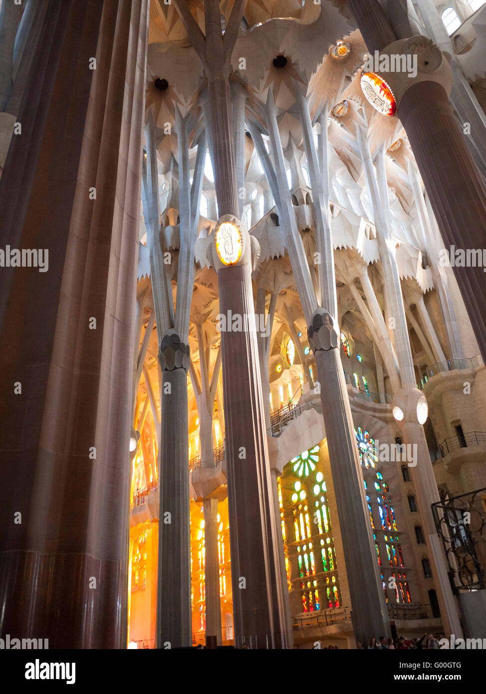 Interior of the Sagrada Família Stock Photo - Alamy