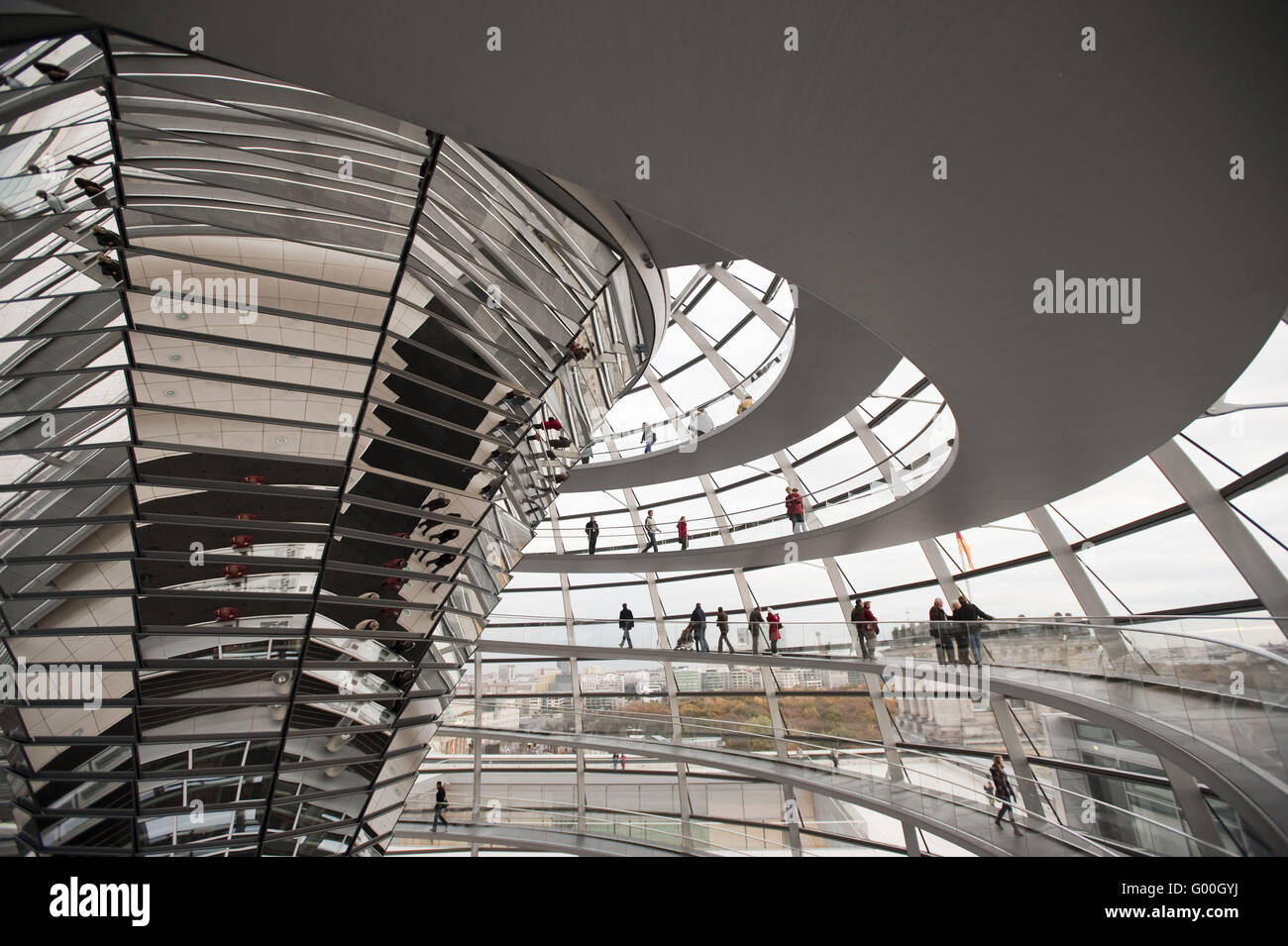 Reichstag Dome Interior Stock Photo