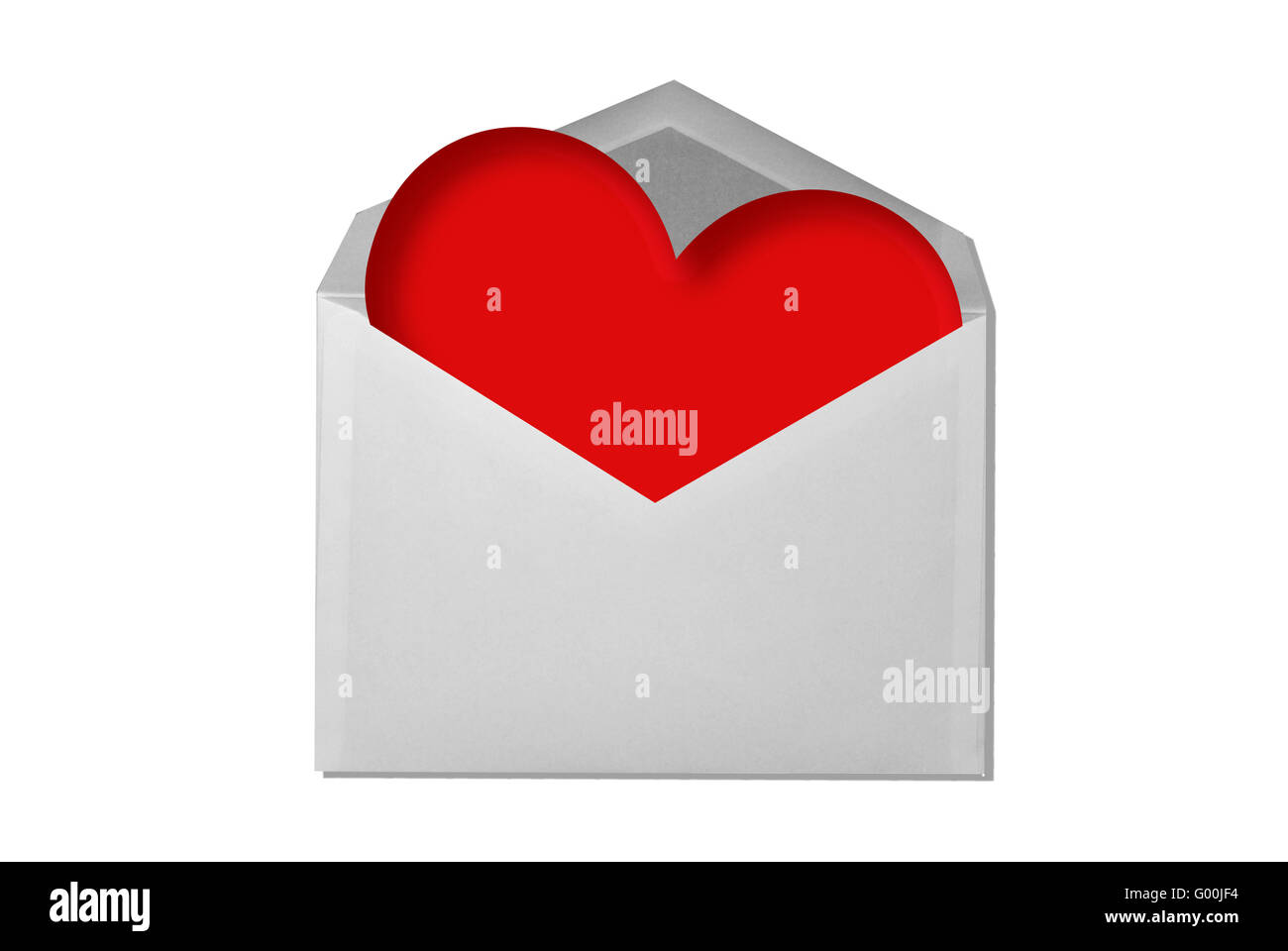 Envelope with heart Stock Photo Alamy