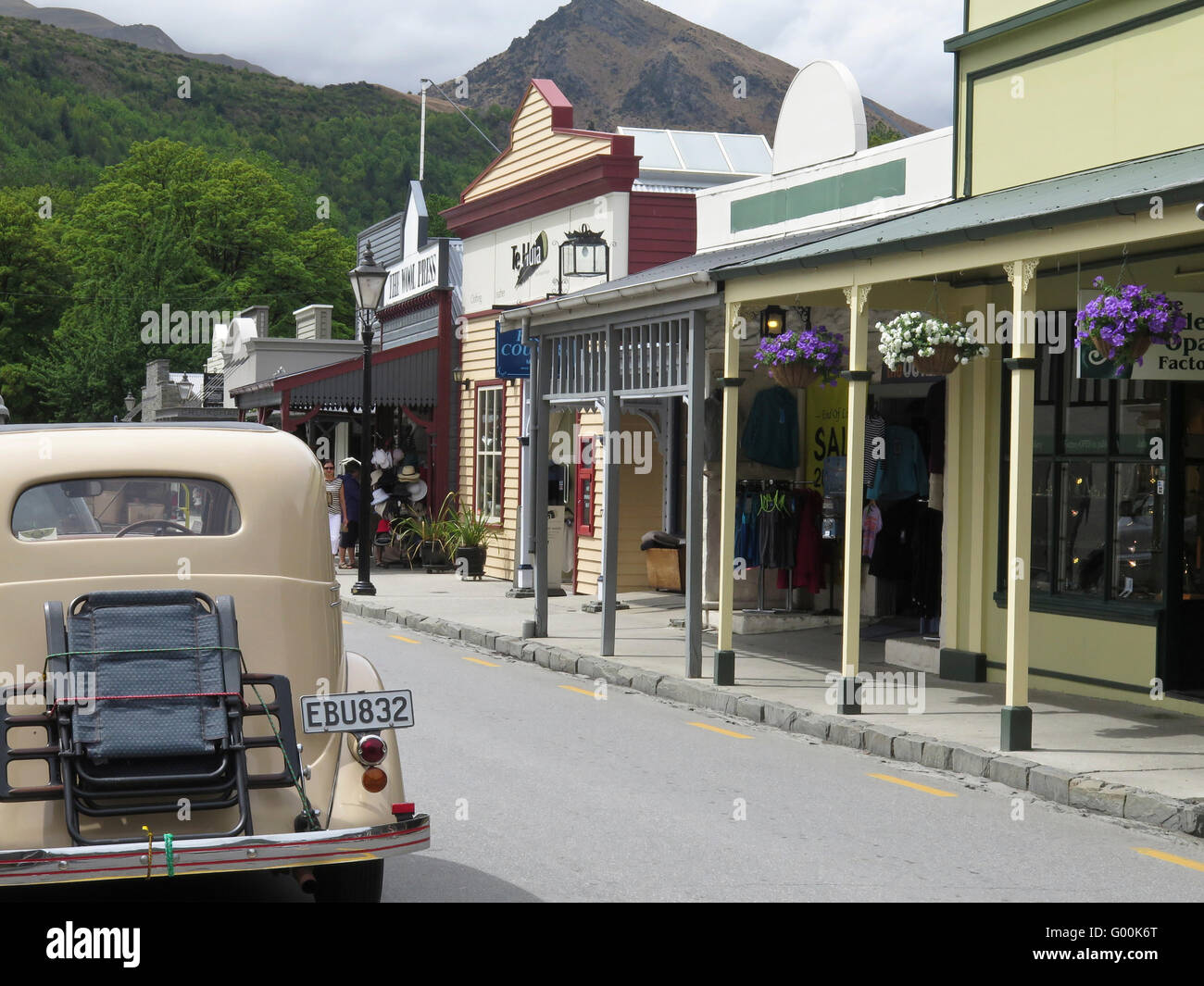 Buckingham Street at Arrowtown, Nr Queenstown, South Island, New Zealand. Stock Photo