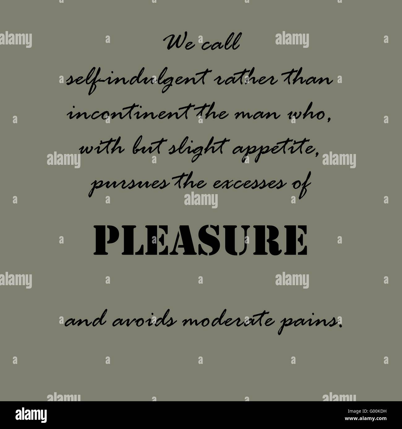 Aristotle Quotes. We call selfindulgent rather Stock Vector Image