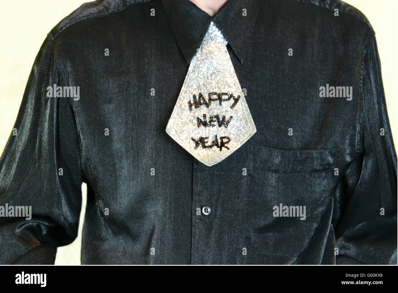 HAPPY NEW YEAR, shirt, tie Stock Photo