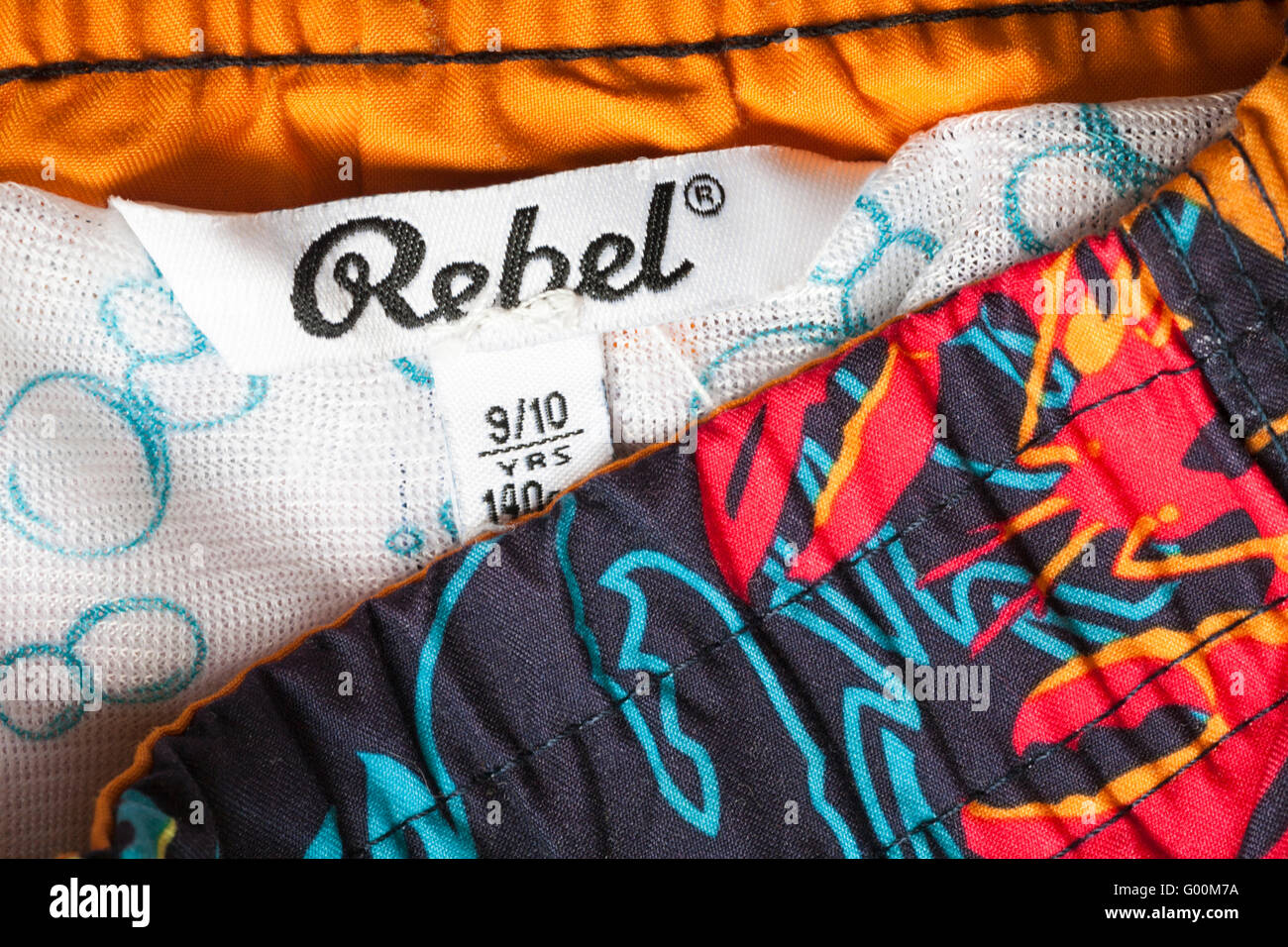 Rebel label in boys shorts age 9 10 yrs Stock Photo Alamy