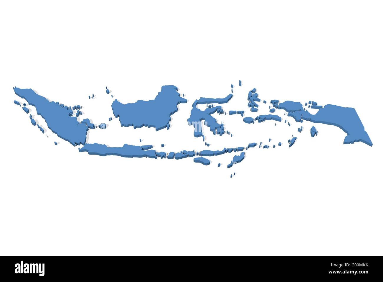 Indonesia Map Stock Photo