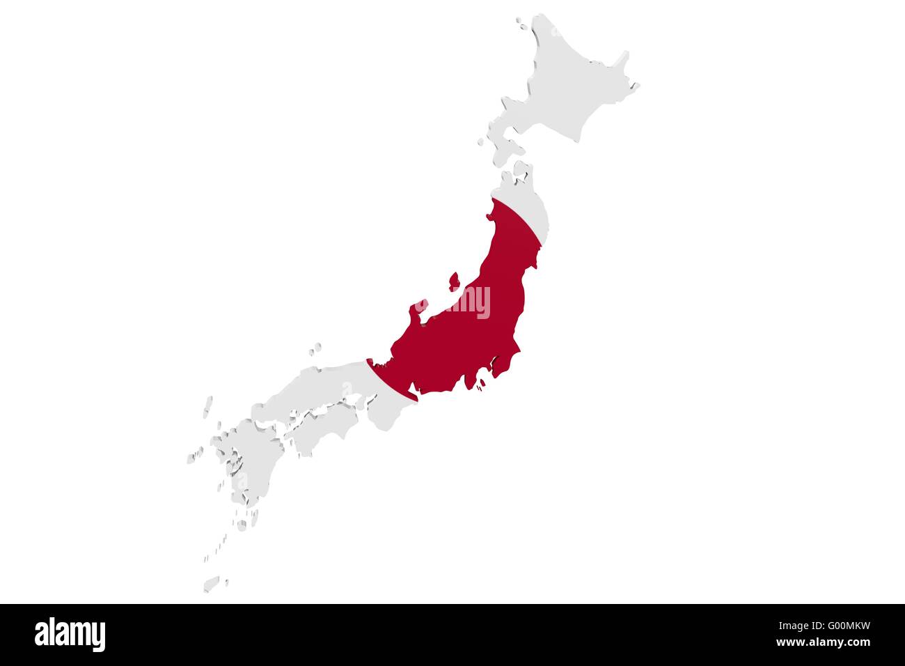 Japanese Flag Map Stock Photo Alamy