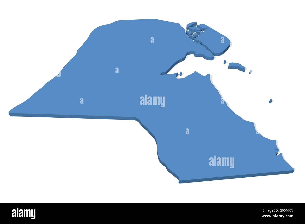 Kuwait map hires stock photography and images Alamy