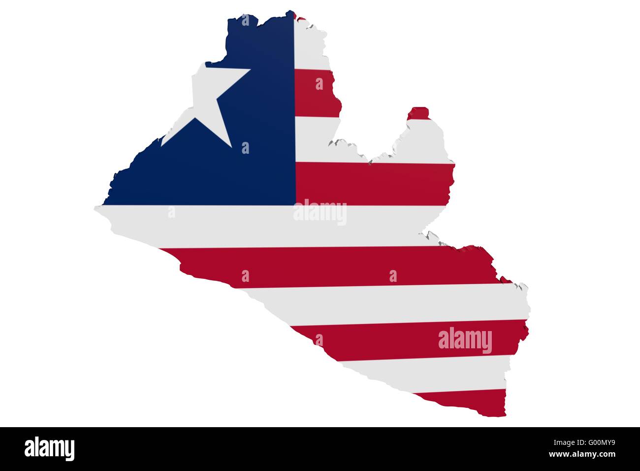 Liberian Flag Map Stock Photo - Alamy