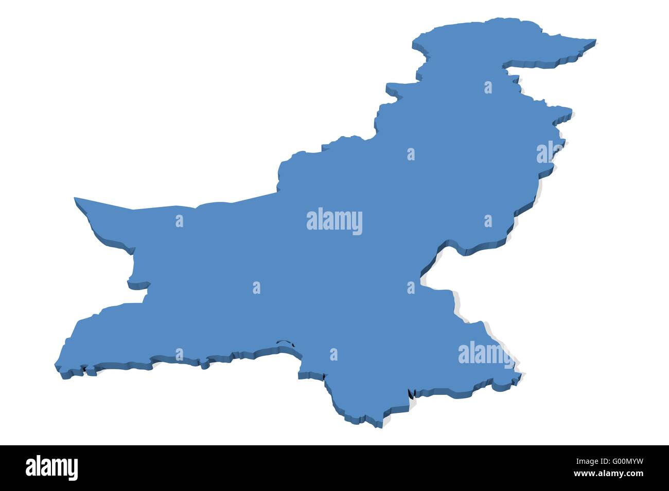 Pakistan Map Stock Photo