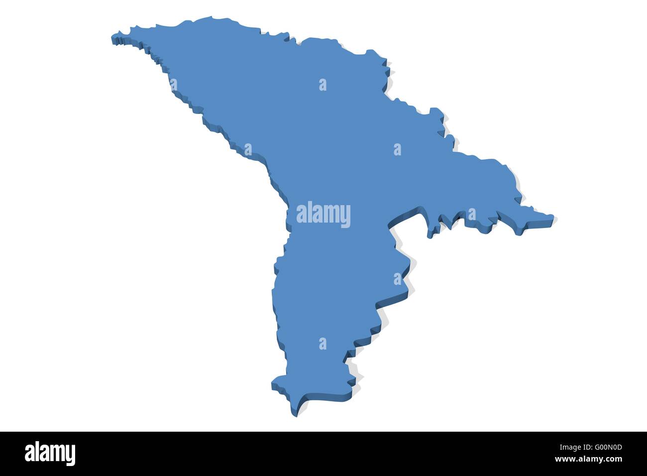 Moldova Map Stock Photo