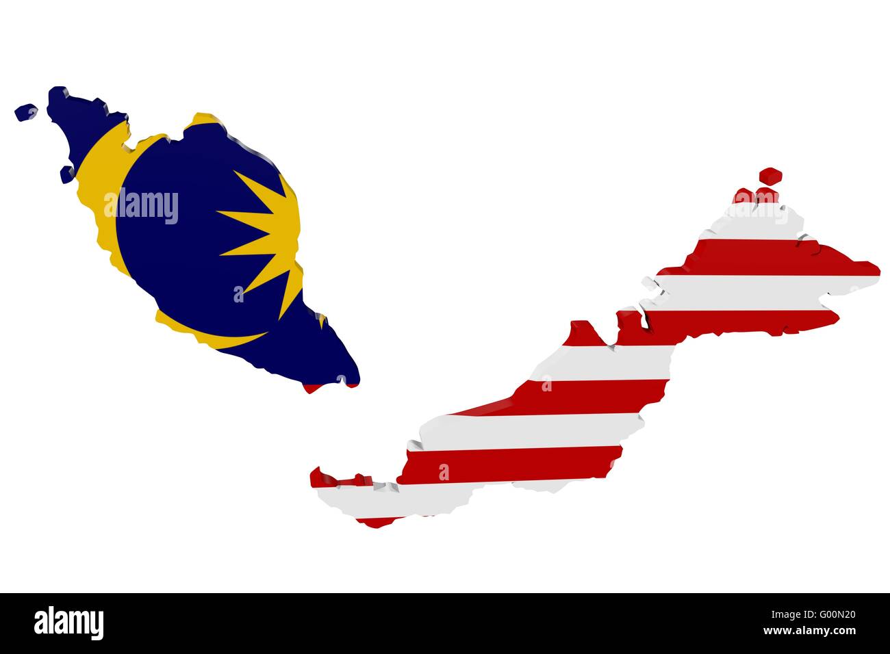 Malaysian Flag Map Stock Photo  Alamy
