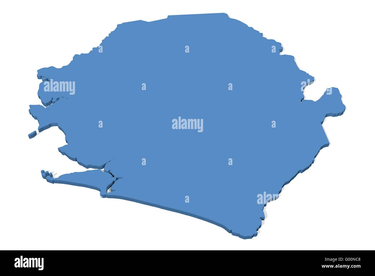 Sierra Leone Map Stock Photo - Alamy