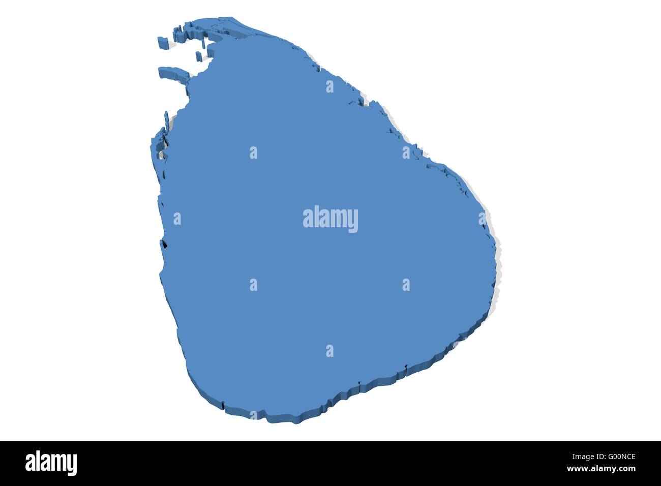 Sri Lanka Map Stock Photo