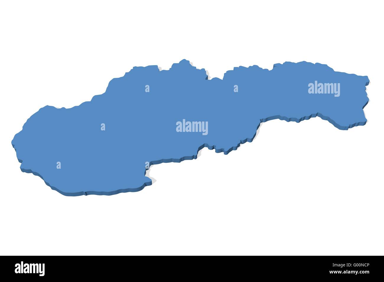 Slovakia Map Stock Photo