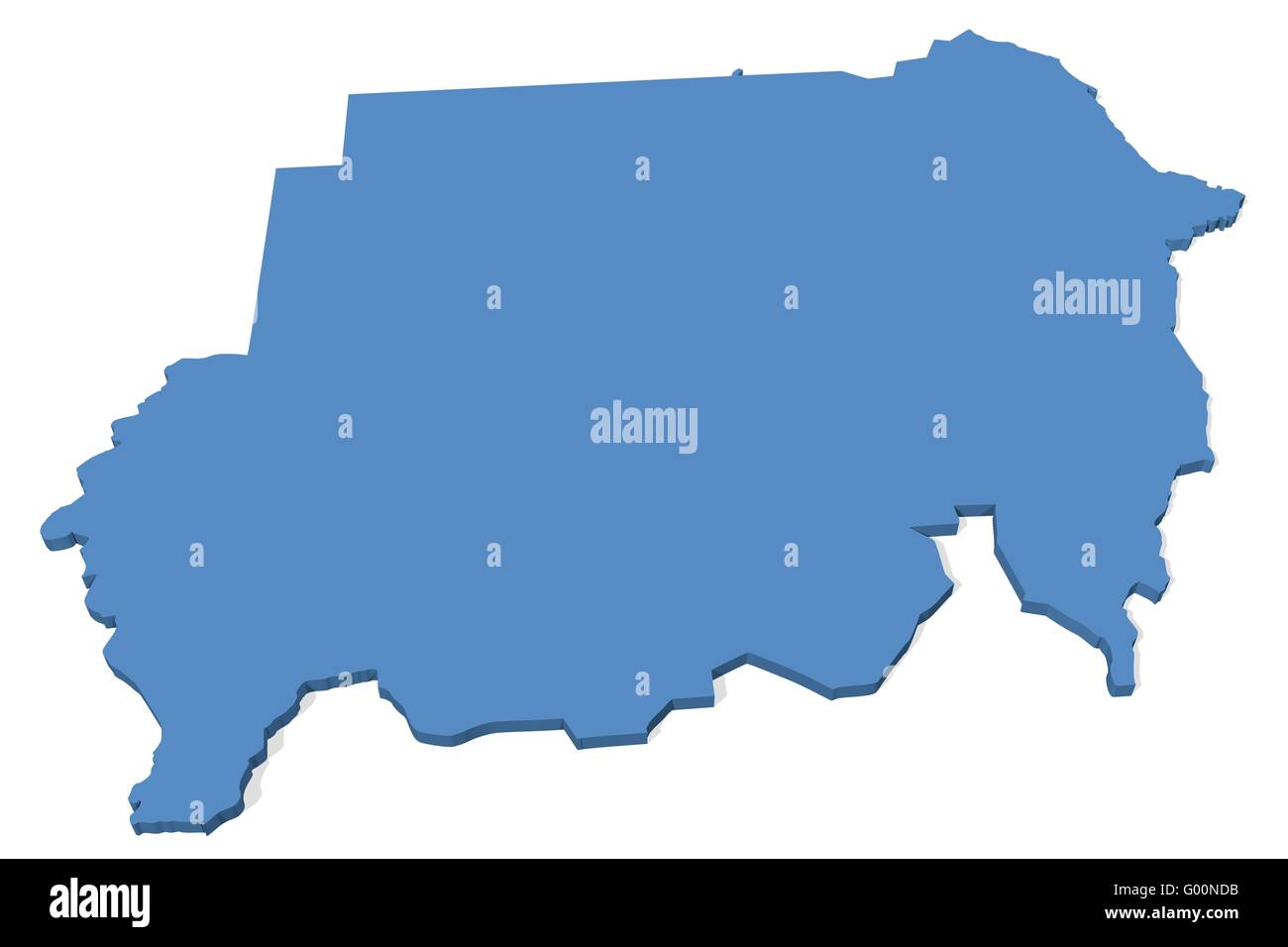 Map of sudan map Cut Out Stock Images & Pictures - Alamy