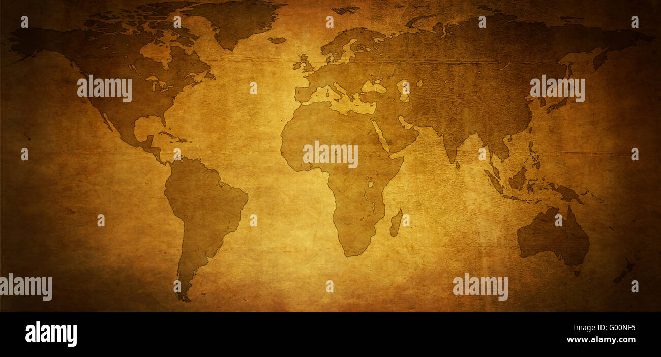 Old World Map Stock Photo