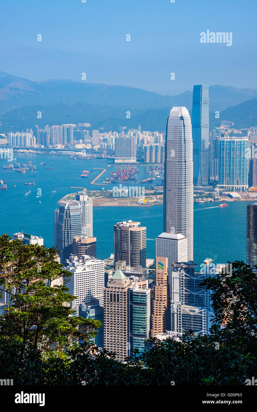 Hong Kong Overview from The Peak Stock Photo