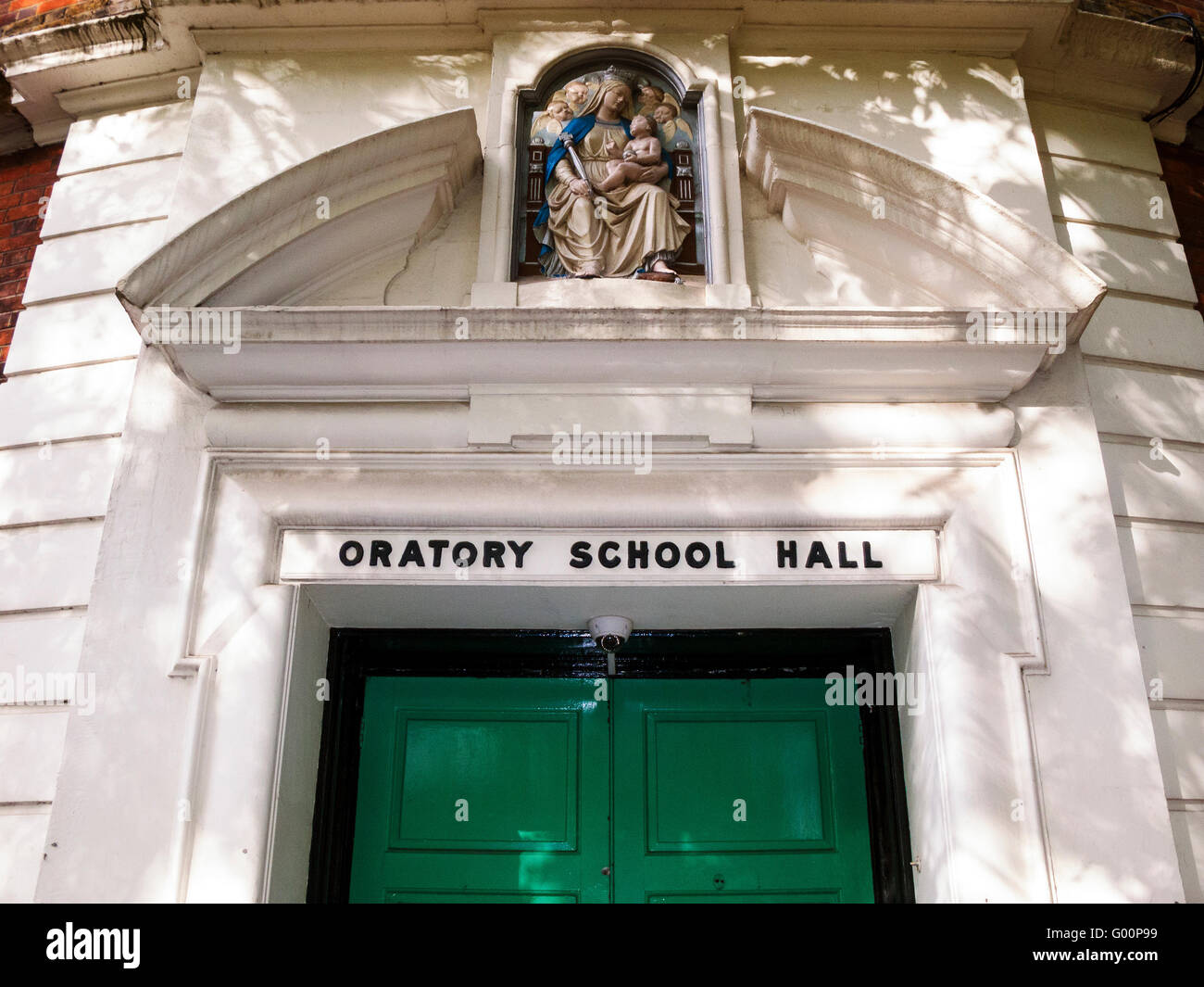 Oratory School Hall, entrance close-up Stock Photo