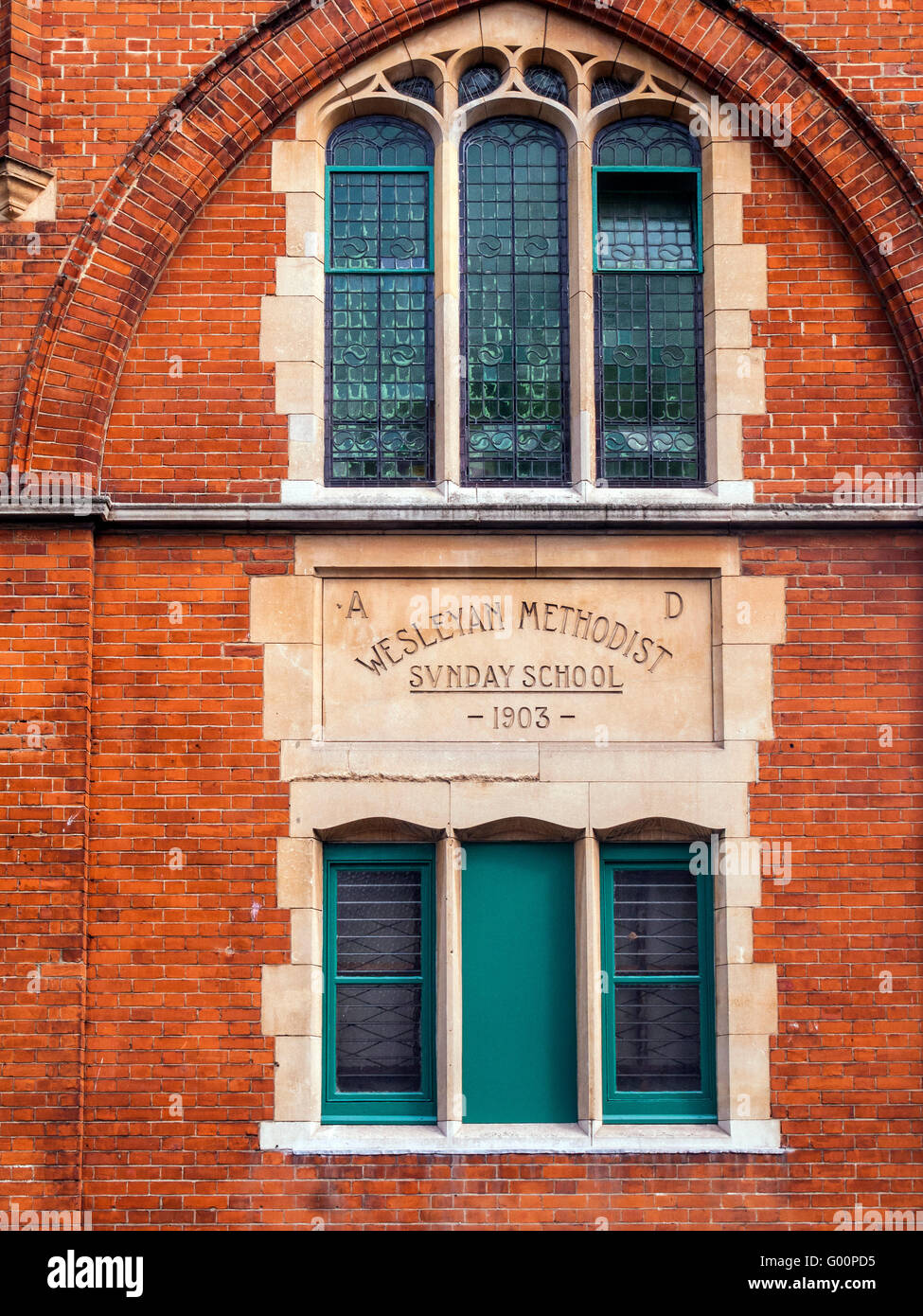 Wesleyan Methodist Sunday School, Chelsea, London Stock Photo