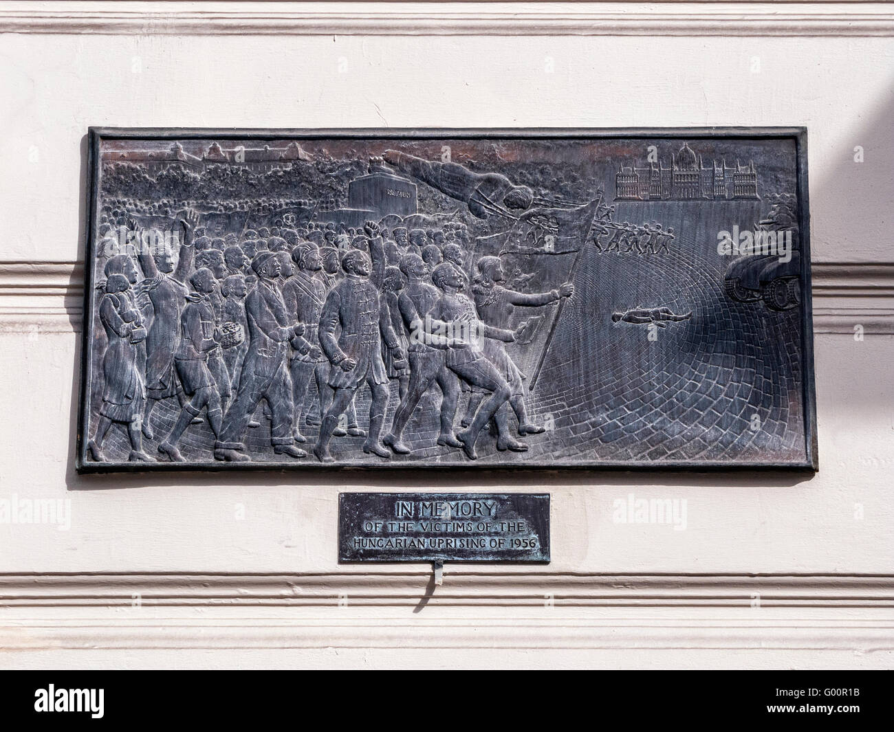 Memorial Plaque of 1956 Hungarian Uprising, The Polish Hearth Club, South Kensington, London