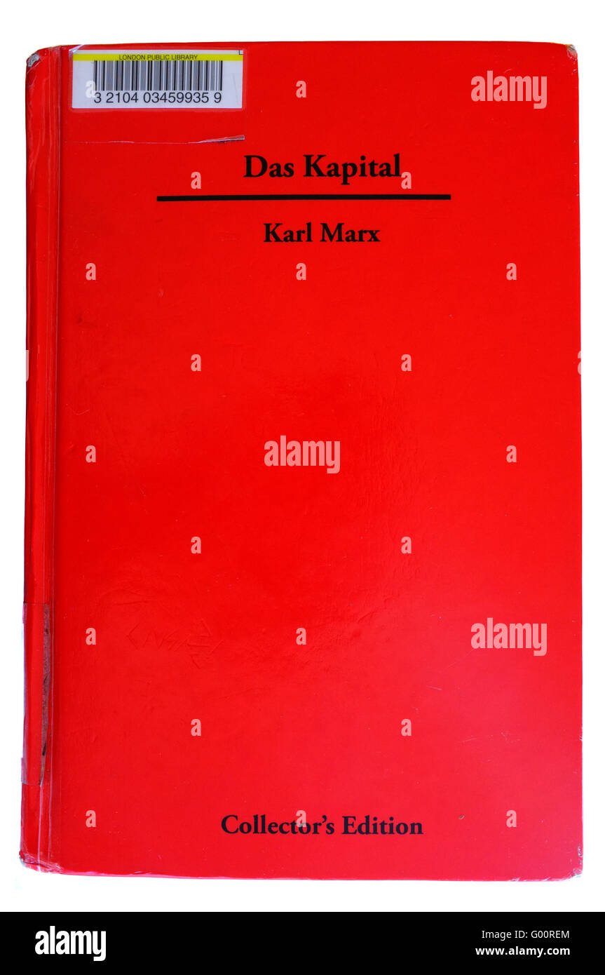 The front cover of Das Kapital by Karl Marx photographed against a white background. Stock Photo