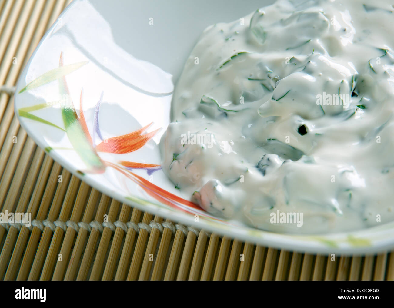 Spinach Yogurt Dip Stock Photo Alamy