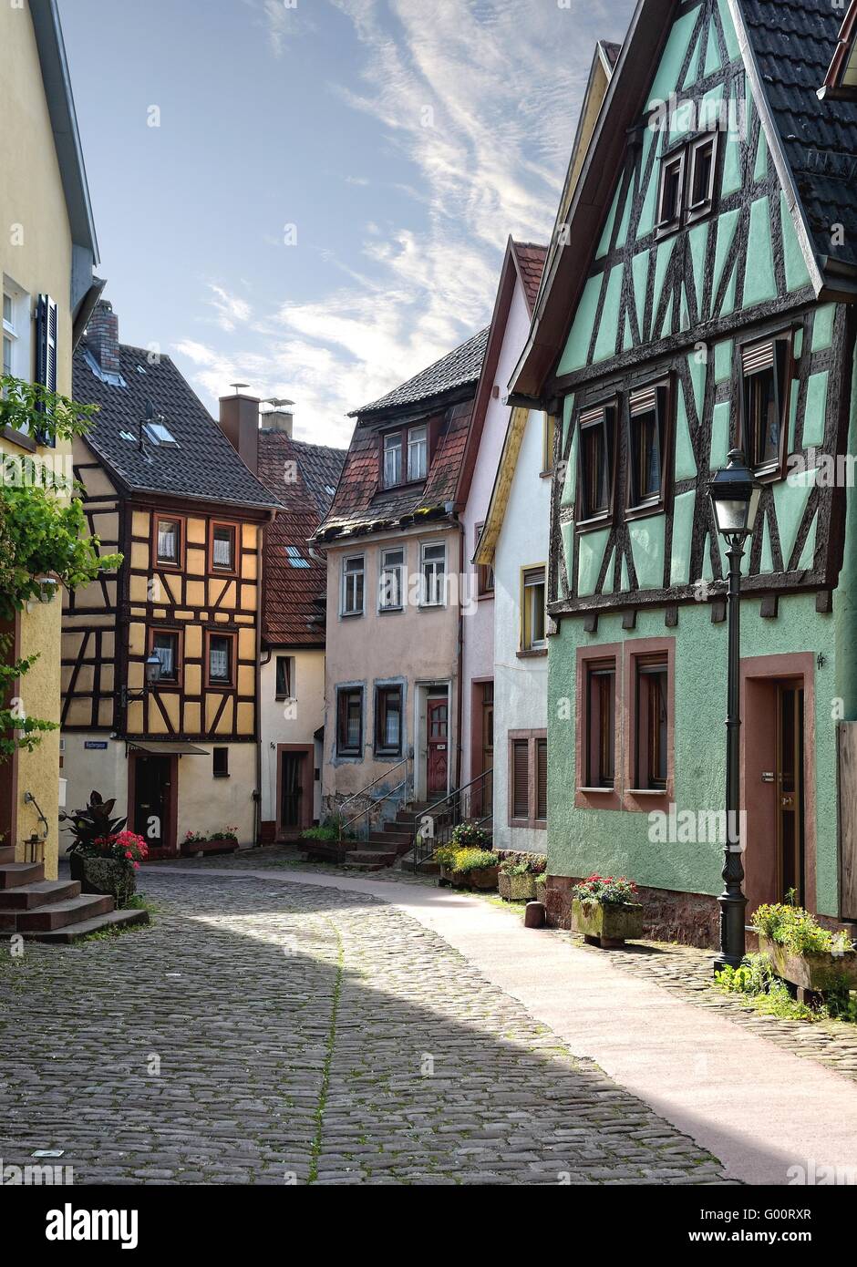 Fisher alley in Lohr am Main Stock Photo