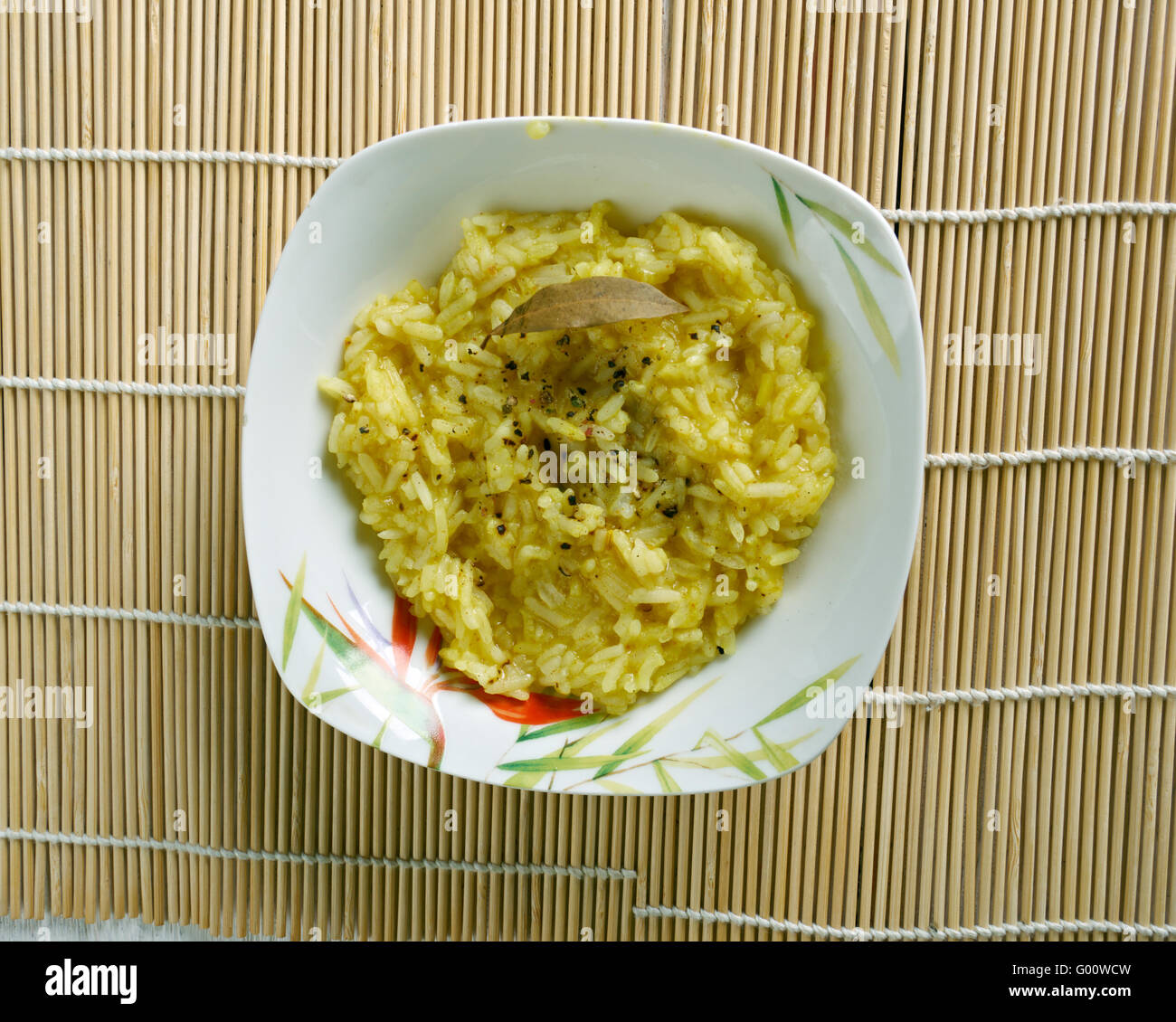 Polgare Rice Puliyogare tamarind rice. South Indian rice preparation typically eaten ...