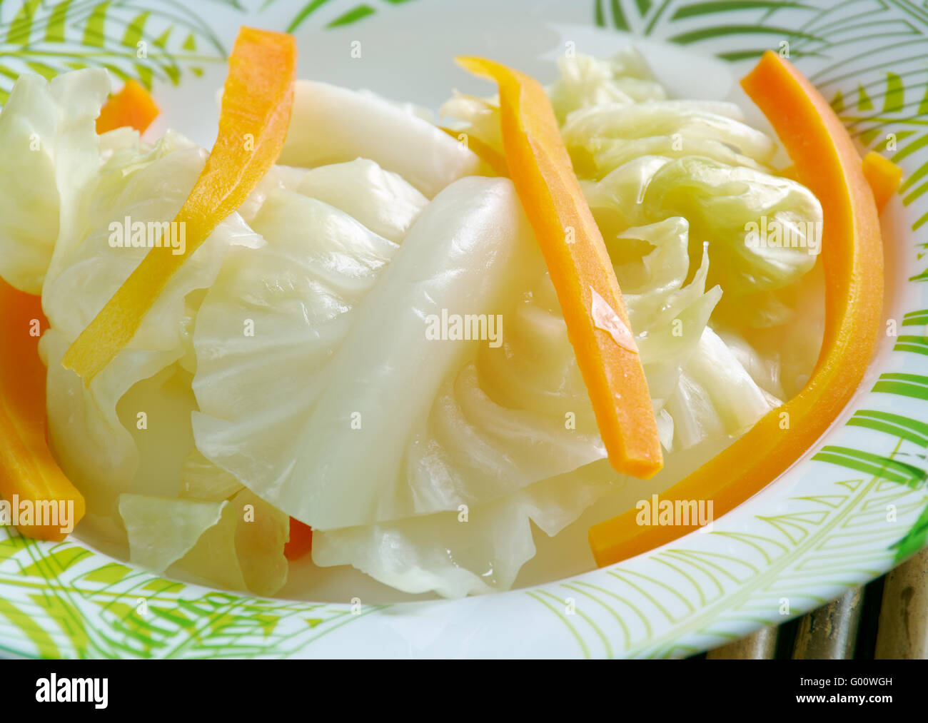 Pao cai - type of pickle, usually pickled cabbage, often found in Chinese, and particularly Szechuan cuisine Stock Photo