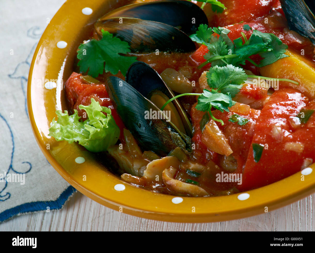 Paila marina traditional chilean seafood hires stock photography and
