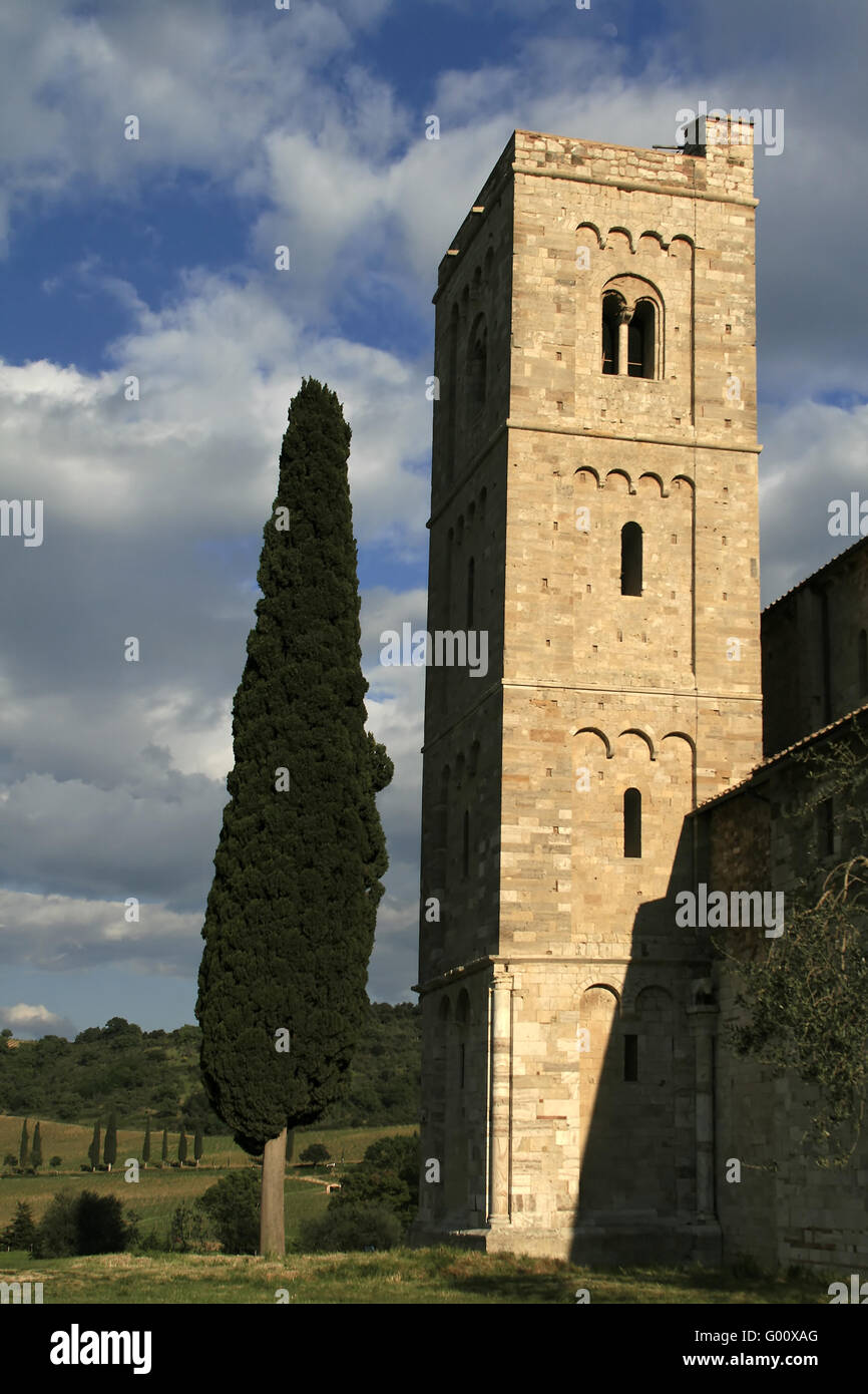 Abteilkirche Sant'Antimo Stock Photo