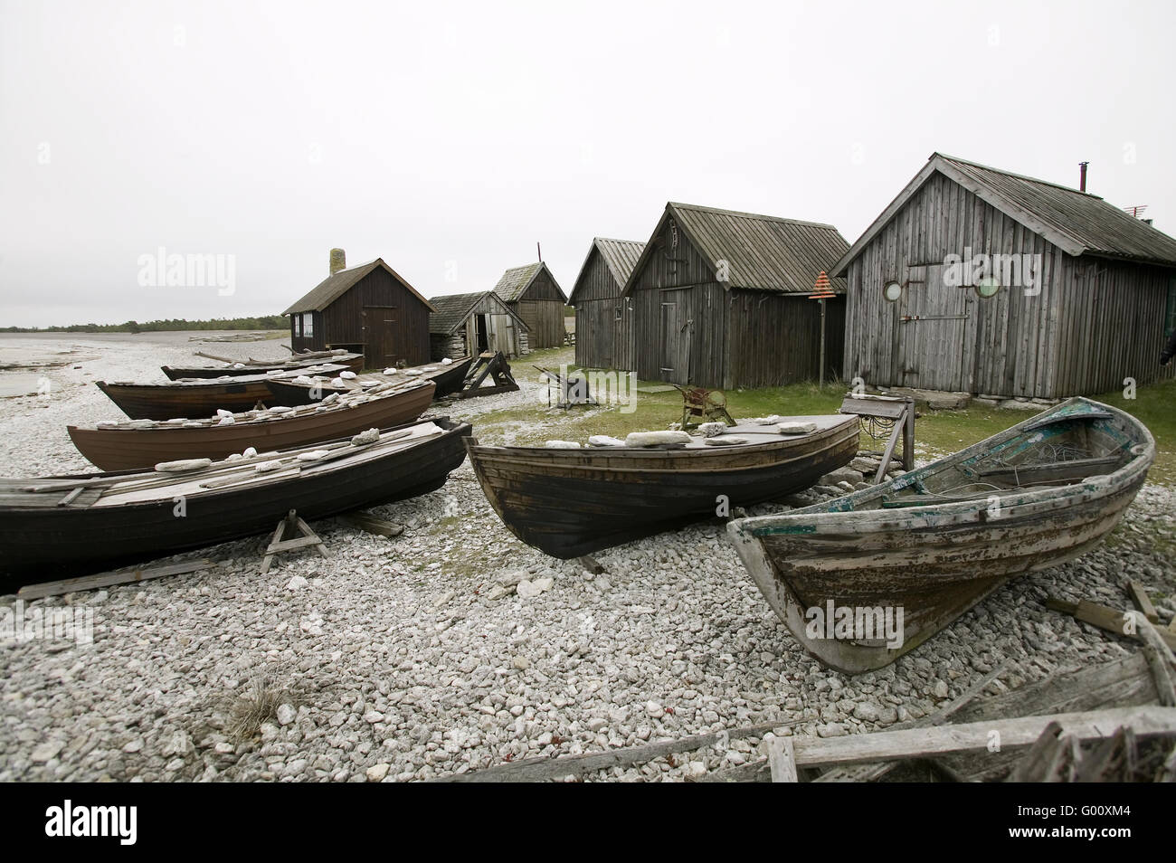 fishing village in Gotland, Sweden Stock Photo