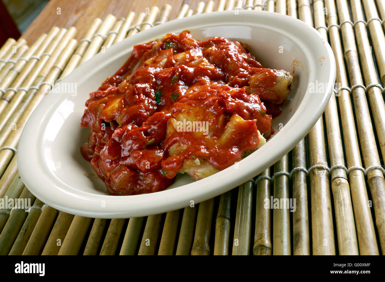 Nigerian Chicken Stew Tomato Based stew Stock Photo Alamy