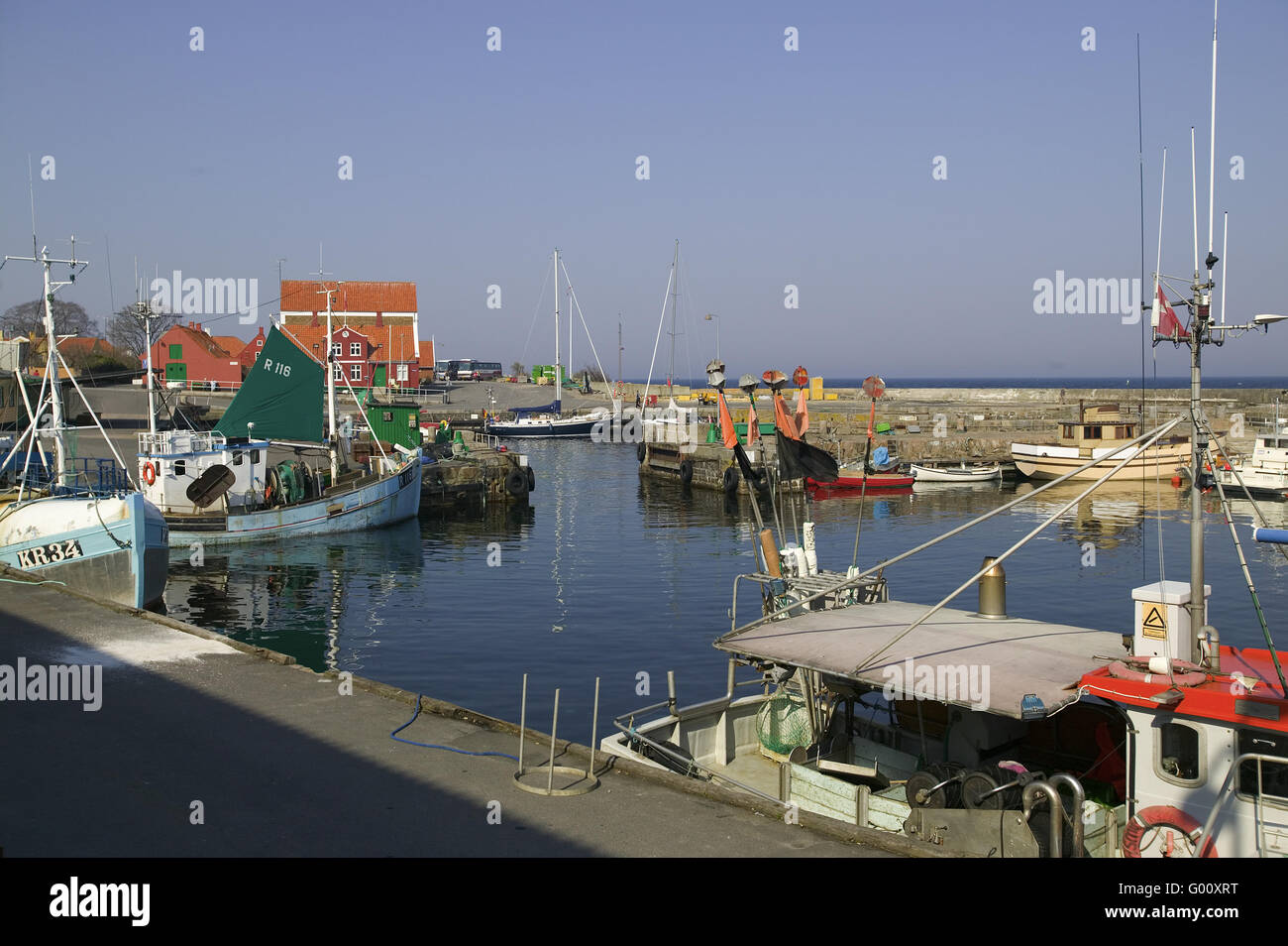 Island of Bornholm. Danemark, Svaneke Stock Photo