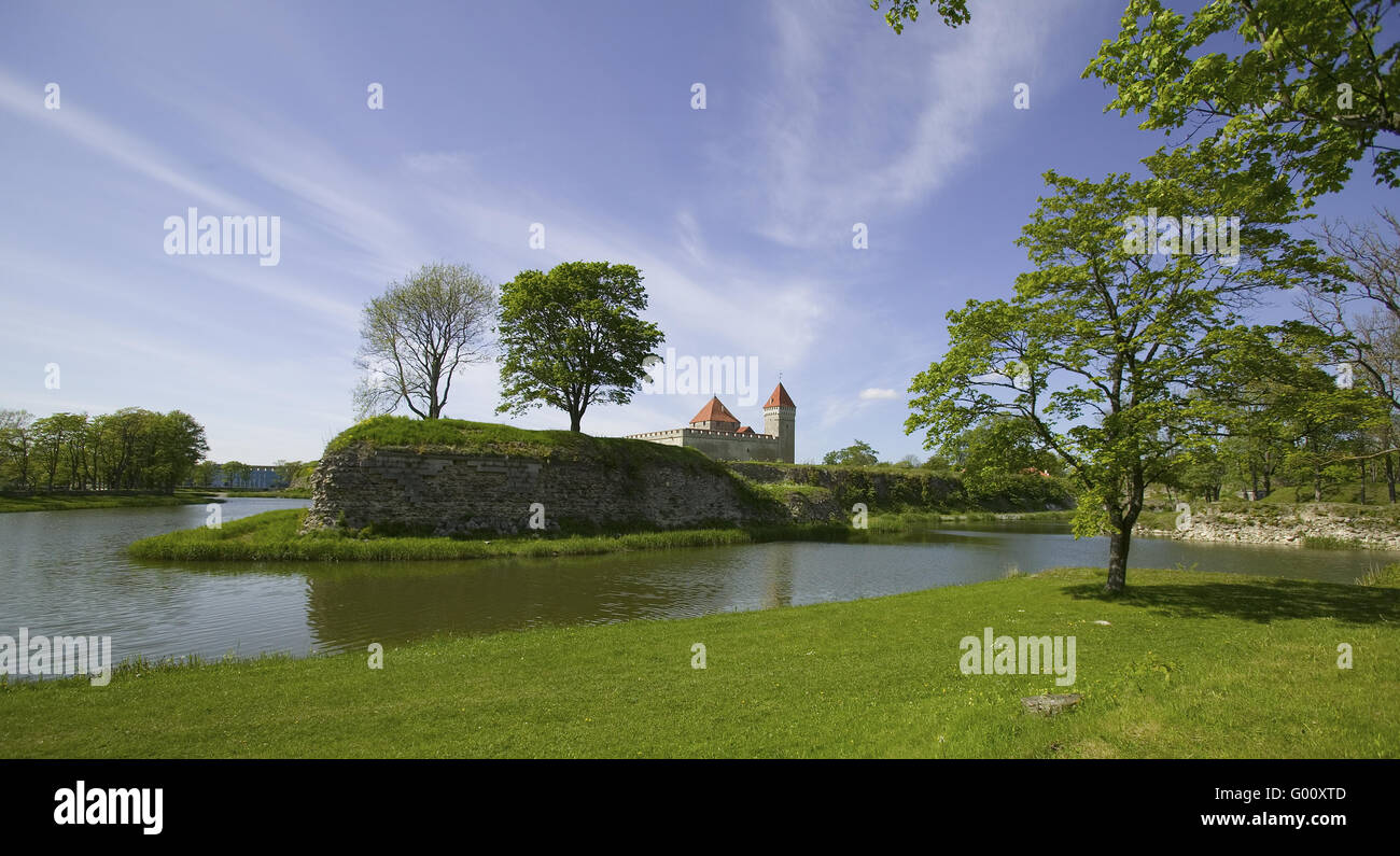Castle of Kuressare, Estonia Stock Photo