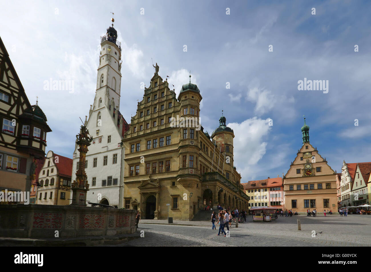 Rothenburg market place Stock Photo