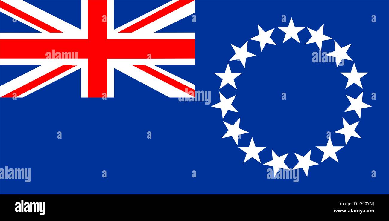 Cook Islands Flag Stock Photo