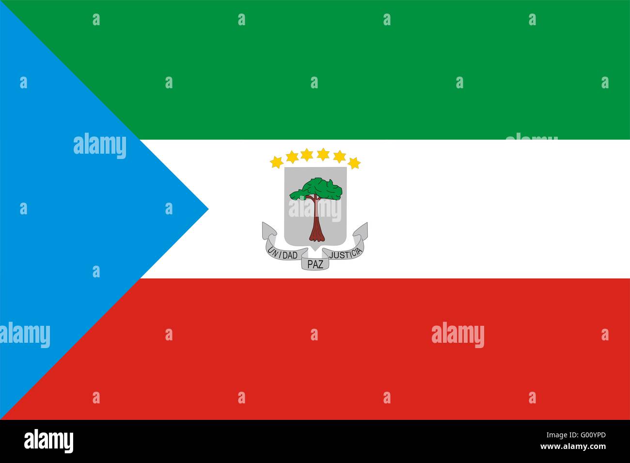 Flag Of Equatorial Guinea Stock Photo