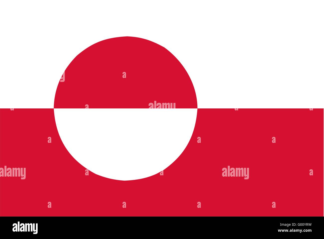 Greenland Flag Stock Photo