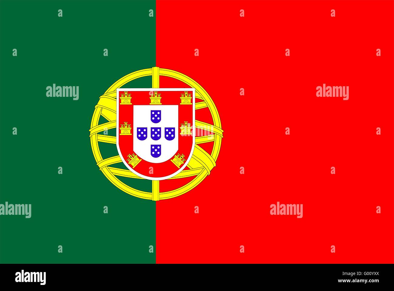 Flag Of Portugal Stock Photo