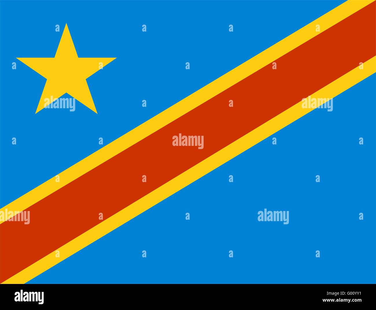 Zaire Flag Stock Photo