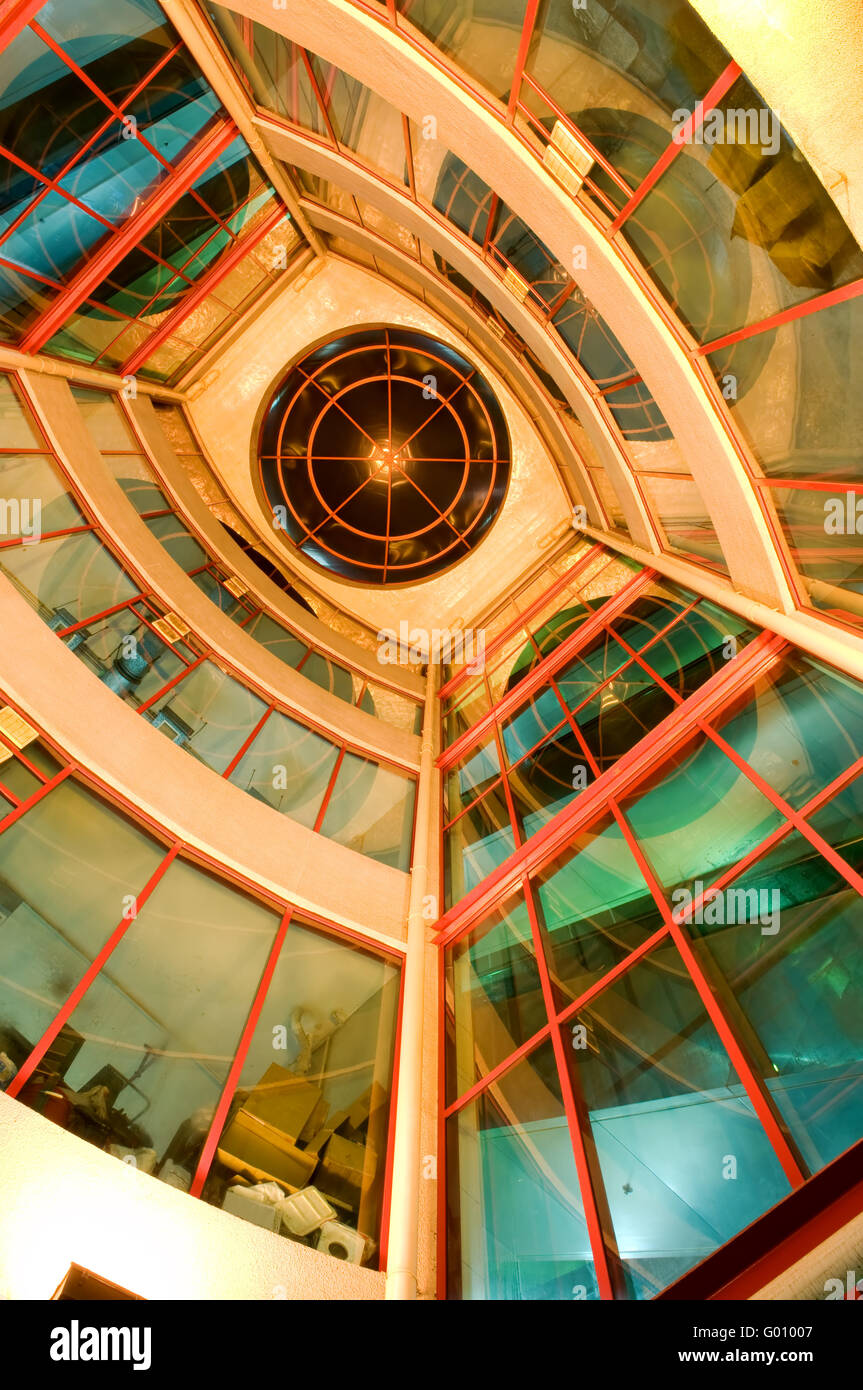 View from below of interior futuristic glass building Stock Photo - Alamy