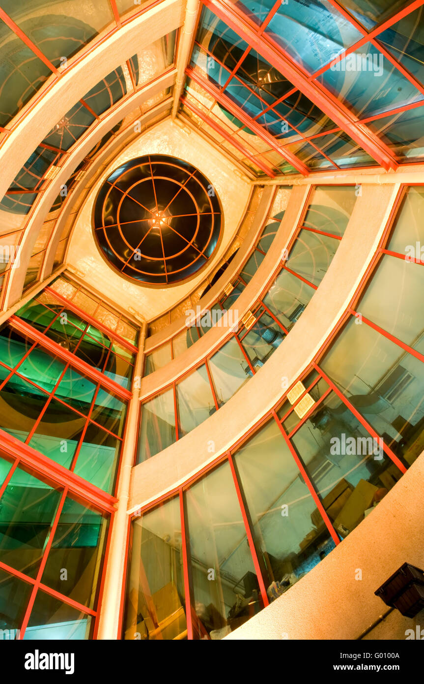 View from below of interior futuristic glass building Stock Photo - Alamy