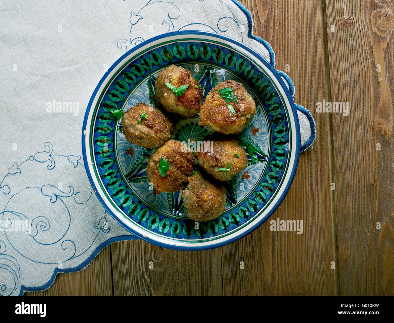 Kifta Lil Atfaal - Libyan cinnamon meatballs. Stock Photo