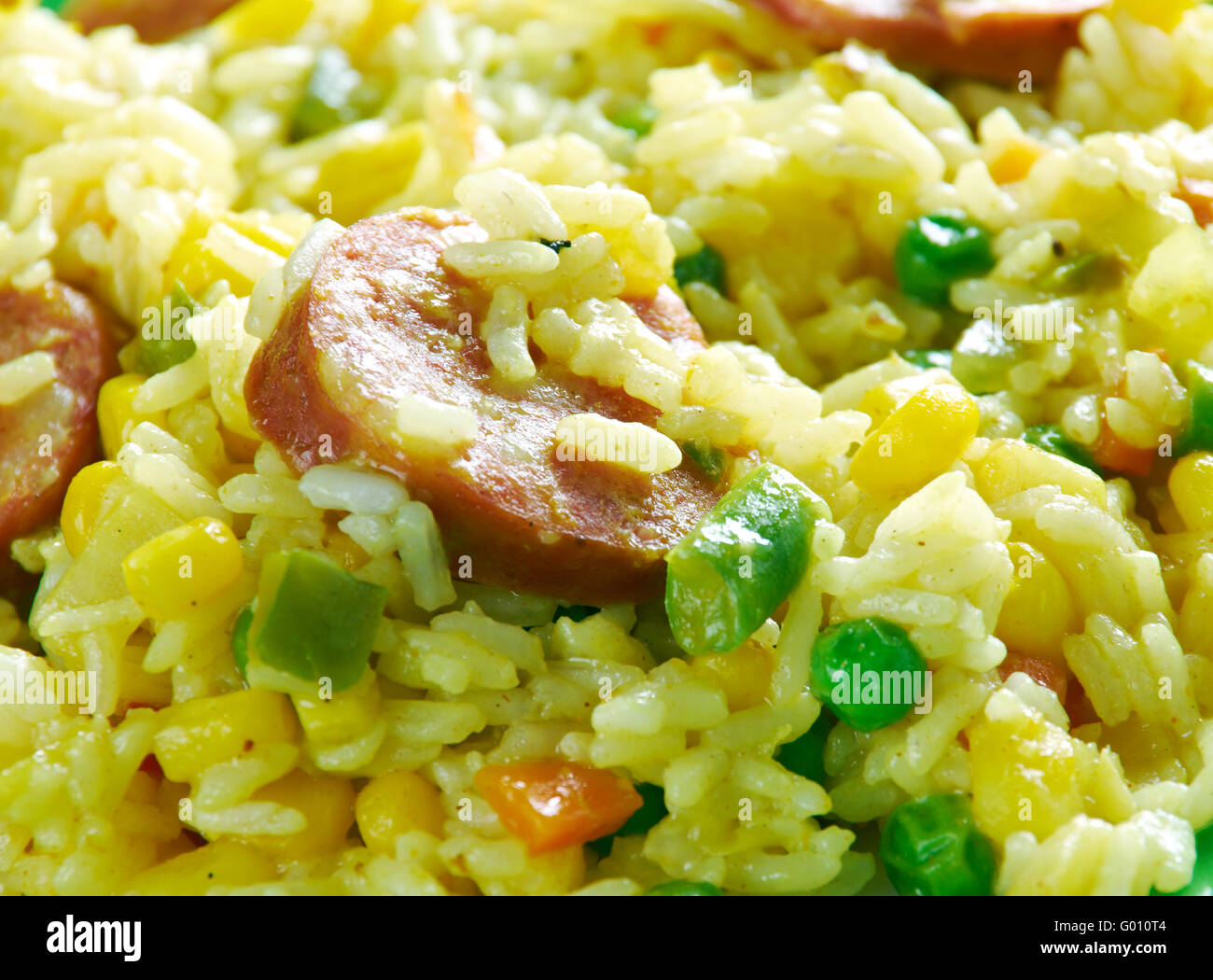 Arroz a la valenciana - Traditional Spanish paella Stock Photo - Alamy