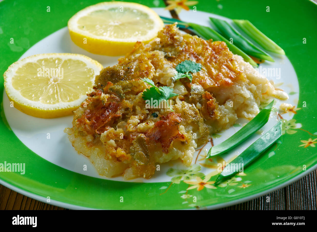 Sole meuniere classic French fish dish consisting of sole Stock Photo