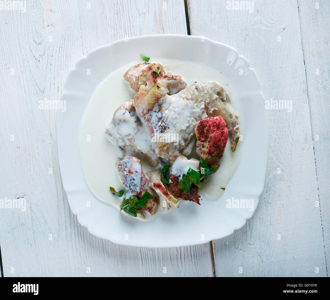 Yogurt Chicken Casserole Stock Photo Alamy