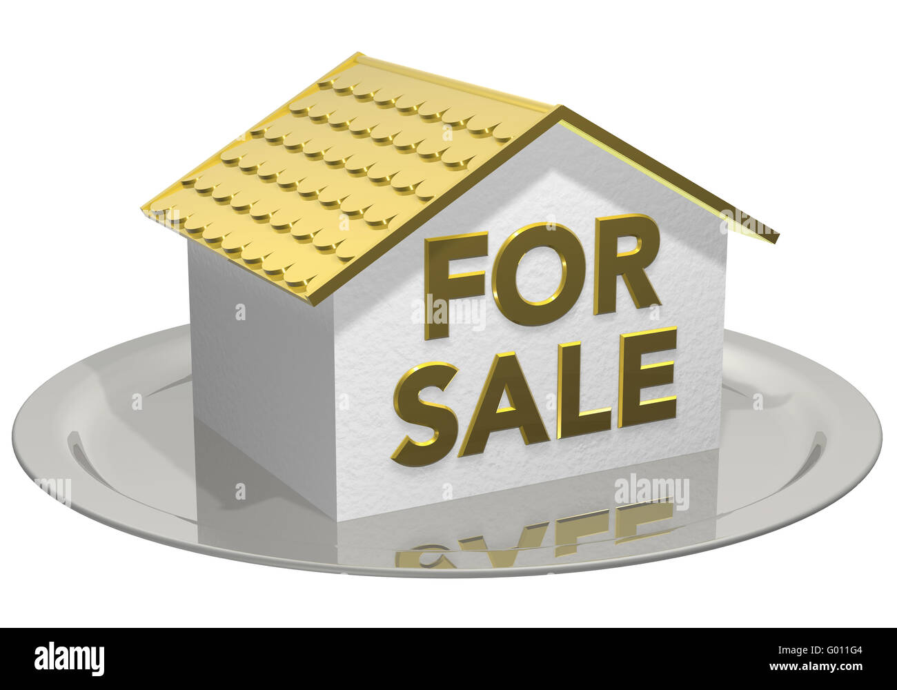 house for sale gold Stock Photo Alamy