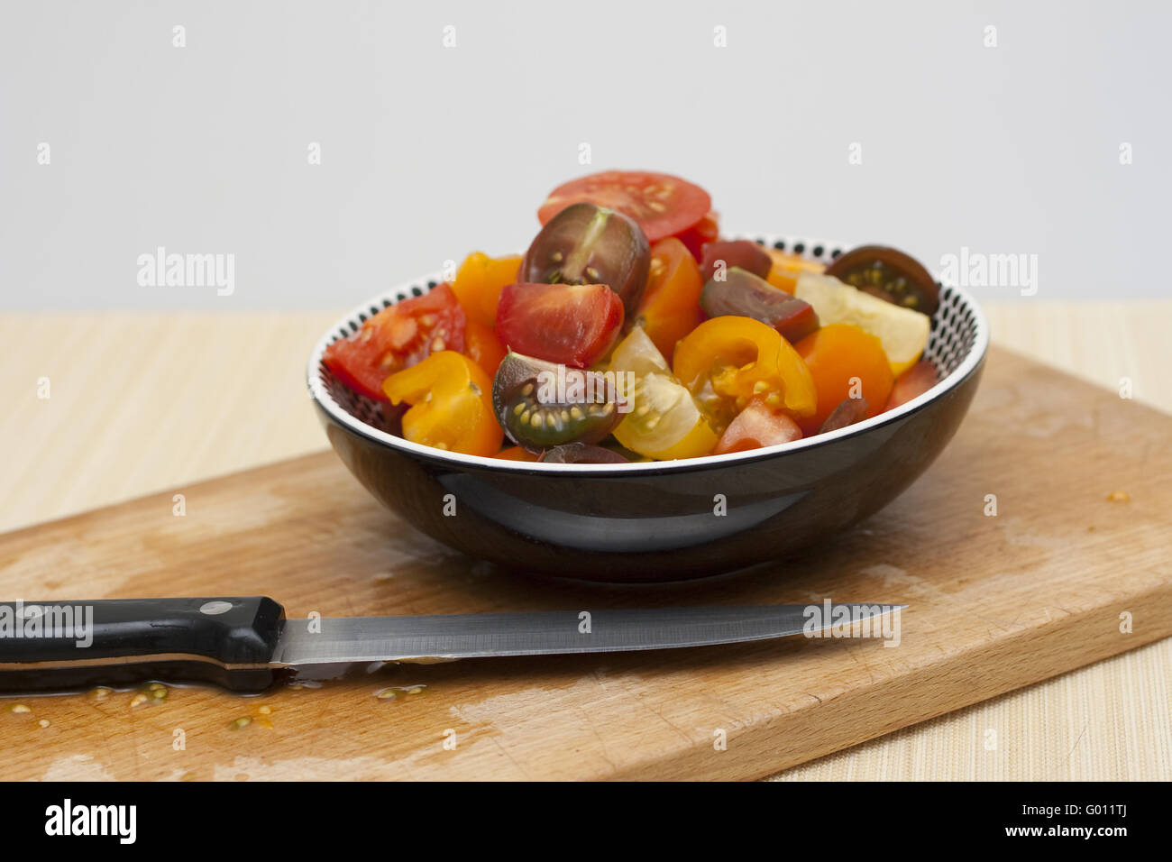 Shell with sliced tomatoes Wild Stock Photo