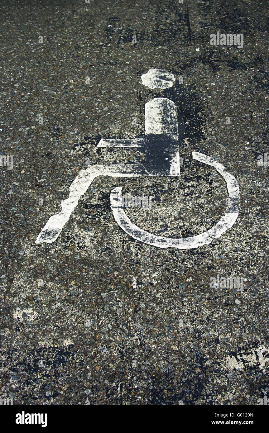 Disabled parking Stock Photo